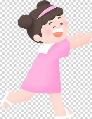 편집이미지 드레스 행복 어린이 분홍색 모션 미소 웃음 소녀 달리기 즐거움 장면 PNG 놀기 옷 여자 감정 컬러 표정 사람 파일형식