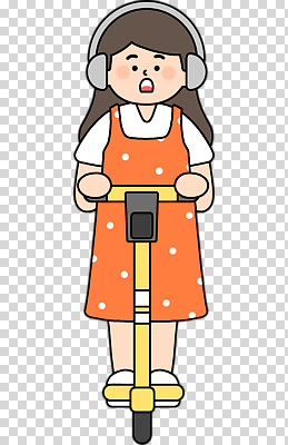 편집이미지 원피스 패션 모션 소녀 여름 귀여움 물방울무늬 주황색 헤드폰 스쿠터 도시 즐거움 외출 PNG 전동퀵보드 옷 계절 여자 감정 어린이 육상교통 컬러 음향기기 컨셉 무늬 오토바이 퀵보드 파일형식 교통수단 사람 전자제품 바이크 교통