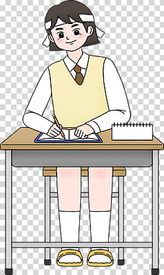 편집이미지 학생 교육 종이 교실 소녀 일상 학습 공책 기록 집중 책상 조용 PNG 생동감 열심 여자 어린이 가구 컨셉 학교 문구용품 라이프 파일형식 생활용품 사람 생활 오브젝트