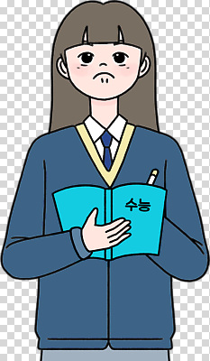 라이프스타일 옷 교육 컨셉 학교 교재 사람 필기구 목도리 파일형식 학생 교실 학습 교과서 집중 펜 스쿨라이프 스카프 교복 여자 편집이미지 PNG