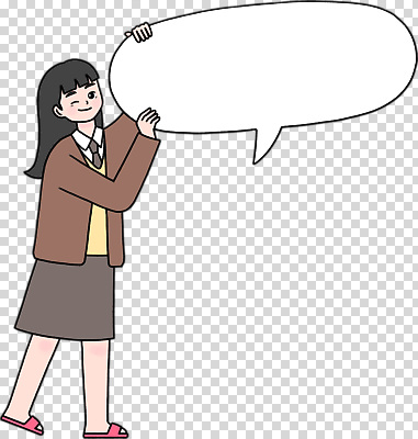 편집이미지 학생 여자 말풍선 교실 고등학생 대화 표현 발표 메시지 활기 PNG 전송 상상력 의사소통 창의성 교육 컨셉 학교 청소년 말하기 사람 파일형식 모션
