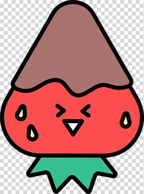 감정 음식 컨셉 과일 디저트 파일형식 딸기 초콜릿 귀여움 표정 눈물 캐릭터 컬러 상징 편집이미지 PNG