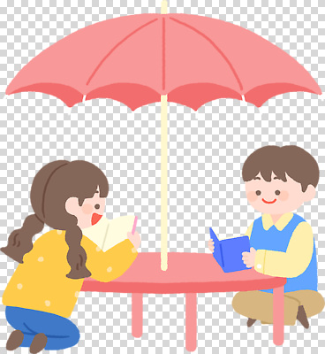 편집이미지 어린이 모션 놀이 지붕 대화 책 여름 친구 독서 시간 파라솔 즐거움 PNG 오후 계절 감정 관계 말하기 사람 파일형식