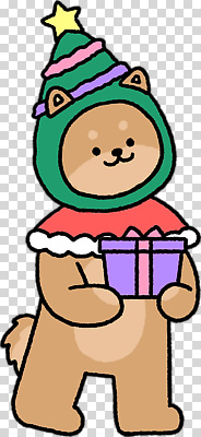 동물 편집이미지 캐릭터 디자인 행복 크리스마스 겨울 선물 산타클로스 파티 귀여움 축제 축하 즐거움 PNG 계절 기념일 감정 컨셉 이벤트 파일형식