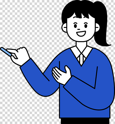 컬러 상의 모션 표정 손짓 신체부위 파일형식 캐릭터 설명 가리킴 웃음 스웨터 파란색 손 의사소통 교육 편집이미지 PNG