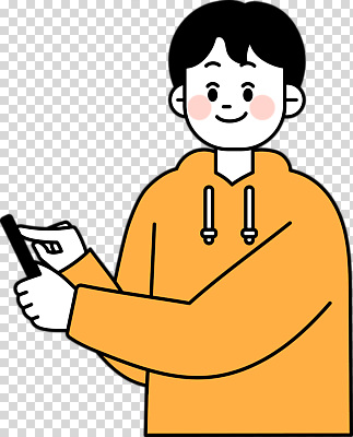 남자 감정 어린이 컬러 컨셉 티셔츠 표정 핸드폰 스마트기기 파일형식 소년 스마트폰 후드티셔츠 주황색 오후 따뜻함 즐거움 기술 소통 캐릭터 웃음 디자인 디지털 편집이미지 PNG