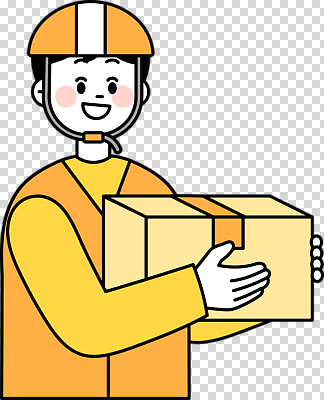 직업 산업 관계 표정 라이프 파일형식 배달원 상자 운반 작업 미소 일상 배송 직원 서비스 오브젝트 운송업 동료 편집이미지 PNG