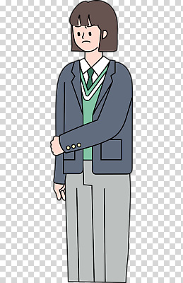 편집이미지 학생 교육 교복 남학생 학교 청소년 넥타이 표정 서기 정장 일상 팔 PNG 단순화된 잡화 옷 남자 모션 사람 라이프 신체부위 파일형식