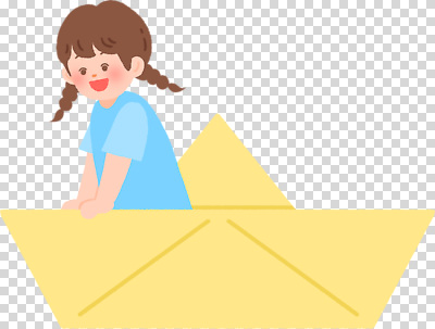 편집이미지 감정 어린이 상의 모션 놀이 바람 웃음 소녀 여름 파란색 노란색 즐거움 종이배 PNG 상상력 자연요소 옷 계절 여자 컬러 날씨 표정 사람 종이접기 파일형식 종이 접기