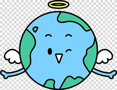감정 컨셉 모션 빛 환경 파일형식 지구 캐릭터 날개 후광 귀여움 친환경 긍정적 그리기 사랑 행복 상징 그림 편집이미지 PNG
