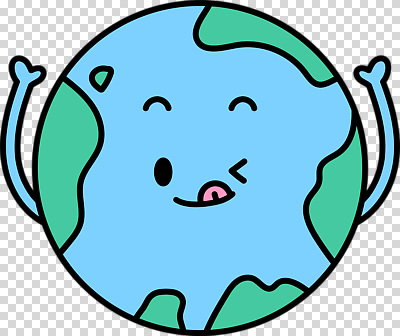 편집이미지 캐릭터 행복 지구 자연 생명 날씨 미소 웃음 초록색 파란색 귀여움 환경 표현 그림 PNG 감정 컬러 컨셉 표정 생태계 파일형식