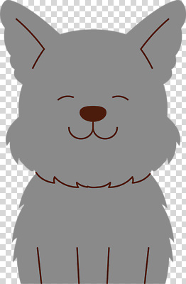 동물 편집이미지 캐릭터 행복 얼굴 털 표정 사랑 웃음 반려동물 귀여움 회색 강아지 귀 PNG 감정 컬러 컨셉 신체부위 개 파일형식