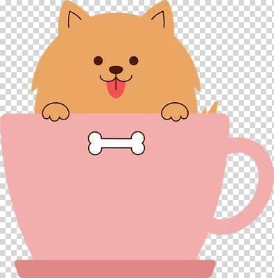 동물 편집이미지 분홍색 털 컵 반려동물 귀여움 기쁨 강아지 호기심 PNG 수동 식기 감정 컬러 컨셉 개 파일형식