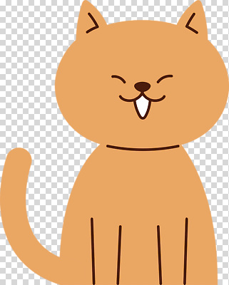 동물 편집이미지 행복 수염 털 표정 미소 웃음 반려동물 귀여움 주황색 고양이 그림 PNG 감정 컬러 컨셉 포유류 파일형식