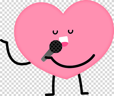 모양 감정 음악 음향기기 문화예술 표정 신체부위 파일형식 하트 캐릭터 노래 마이크 웃음 즐거움 표현 손 행복 연주 목소리 편집이미지 PNG