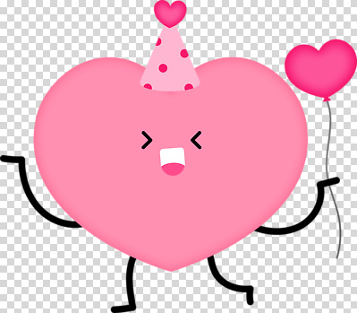 모양 기념일 감정 컨셉 이벤트 파일형식 하트 캐릭터 파티 풍선 기쁨 사랑 귀여움 표현 즐거움 생일 축하 편집이미지 PNG