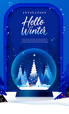 편집이미지 계절 기념일 컬러 크리스마스 카드_감사 눈_날씨 생태계 파일형식 겨울 초대장 크리스마스트리 장식 풍경 파란색 눈내림 장면 따뜻함 자연 뷰티풀 이미지편집 PSD