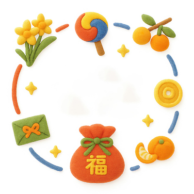 식물 명절 컨셉 전통소품 이벤트 CG 파일형식 천_직물 오브젝트 복주머니 행운 풍요 소원 장식 화초 과일 상징 컬러 디자인 기념일 전통 문화 표현 편집이미지 편집실사 JPG 펠트 설날