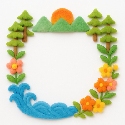 자연요소 식물 명절 바다 모션 CG 생태계 파일형식 천_직물 자연 풍경 장식 컬러 태양 산 나무 꽃 파도 예술 조화 디자인 만들기 색채 편집이미지 편집실사 JPG 펠트 설날