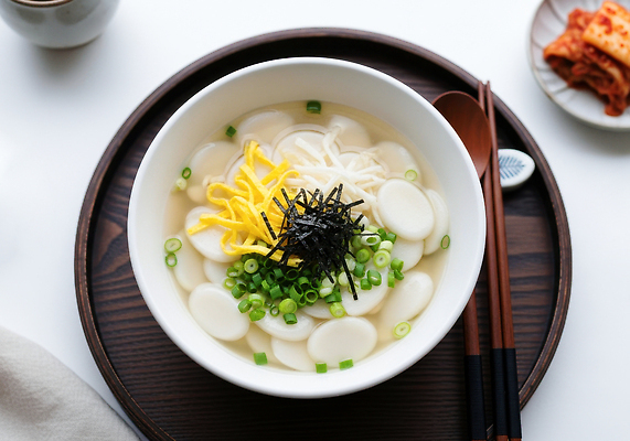 전통 아시아 한식 음식 컨셉 채소 알 전통음식 해조류 CG 파일형식 떡국 김치 식사 계란 파 미역 국물 떡 한국 명절음식 요리 맛 편집이미지 편집실사 JPG