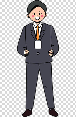 편집이미지 캐릭터 옷 남자 넥타이 미소 정장 일상 사무실 직장인 그리기 편안함 PNG 신분증 직업 잡화 비즈니스 모션 표정 사람 라이프 감각 증명서 파일형식