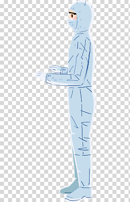 옷 컬러 의학 실험 장비 방역 파일형식 방역복 실험실 병원 안전 도구 작업 모션 파란색 과학 위생 신체 예방 보호장비 편집이미지 PNG