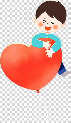 편집이미지 캐릭터 행복 감정 어린이 사랑 웃음 소년 빨간색 장난감 기쁨 하트 표현 풍선 PNG 모양 남자 컬러 표정 사람 파일형식