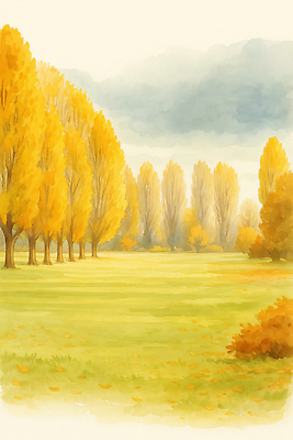JPG 나무 여행 일러스트 응원 자연 풍경 초원 초록색 햇빛 노란색 평화 환경 가을풍경 고요 산책 힐링 뷰티풀 색채 국내일러스트 AI일러스트 AI콘텐츠 식물 컬러 컨셉 휴식 태양 생태계 파일형식 가을_계절