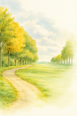 JPG 나무 공원 길 여유 일러스트 자연 하늘 풍경 초원 햇빛 크리스마스트리 소풍 평화 가을풍경 고요 산책 시골 체험 숲 국내일러스트 AI일러스트 AI콘텐츠 식물 공공시설 감정 컨셉 크리스마스 휴식 태양 야외활동 생태계 파일형식 가을_계절