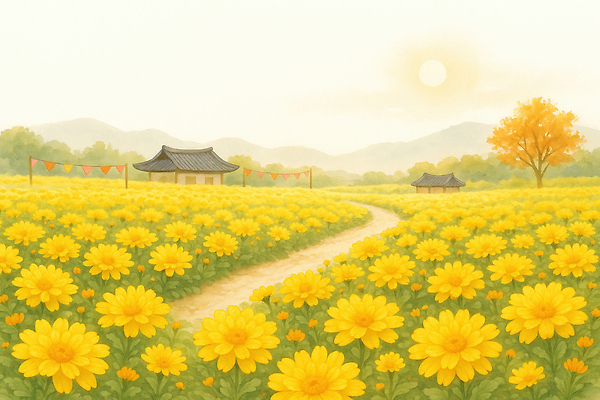 JPG 식물 고건축 일러스트 자연 하늘 산 잔디 초원 여름 햇빛 일출 가을풍경 정원 일몰 산책로 농촌 조화 뷰티풀 색감 국내일러스트 AI일러스트 AI콘텐츠 건축물 계절 길 풍경 태양 노을 시골 생태계 파일형식 가을_계절