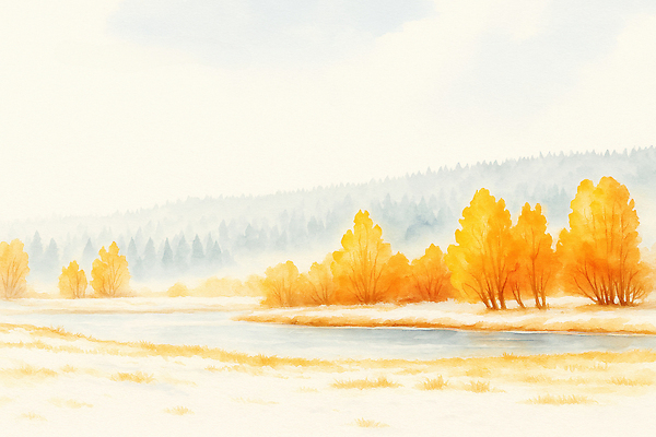 JPG 나무 호수 여유 예술 일러스트 자연 하늘 수채화 산 풍경 초원 강 평화 물가 숲 그림 색감 국내일러스트 AI일러스트 AI콘텐츠 식물 감정 컨셉 생태계 파일형식