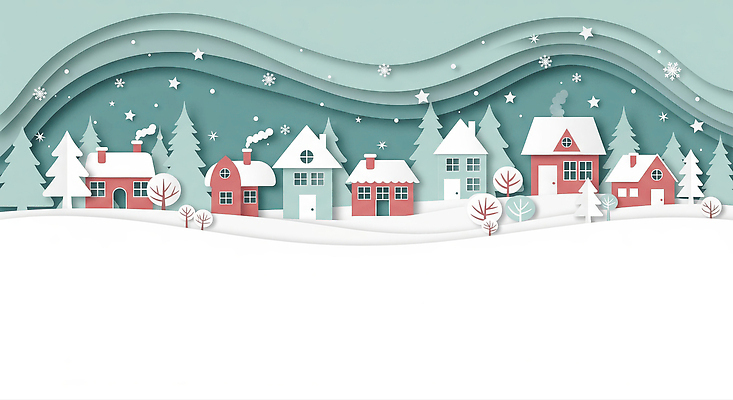 식물 편집이미지 계절 기념일 컨셉 겨울 풍경 건물 공예 생태계 파일형식 마을 주택 나무 겨울풍경 종이공예 백그라운드 평화 디자인 예술 자연 색감 장식 JPG 페이퍼아트 크리스마스 이미지편집