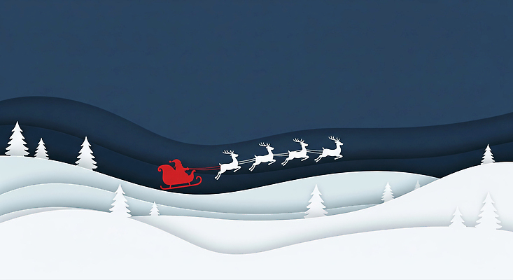 편집이미지 계절 기념일 감정 컨셉 크리스마스 파일형식 산타클로스 썰매 순록 겨울 풍경 하늘 언덕 화이트크리스마스 즐거움 기쁨 신비 JPG 페이퍼아트 이미지편집
