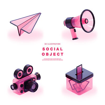 PSD 편집이미지 디자인 커뮤니케이션 그래픽 상자 3D 확성기 표현 종이비행기 모던 캠코더 소셜미디어 편집3D 카메라 디지털합성 종이접기 파일형식