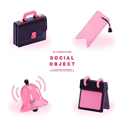 PSD 편집이미지 캐릭터 디자인 예술 컬러 가방 장식 장난감 노란색 달력 초인종 북마크 디지털아트 편집3D 잡화 3D 종 파일형식