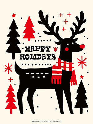 나무 계절 행복 컬러 크리스마스 겨울 일러스트 사슴 새해 따뜻함 핀란드 장식 크리스마스트리 귀여움 축제 목도리 축하 그림 국내일러스트 AI파일 식물 잡화 기념일 감정 컨셉 포유류 북유럽 파일형식 벡터