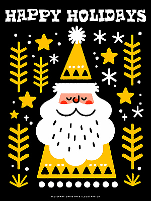 나무 디자인 별 크리스마스 겨울 일러스트 웃음 장식 크리스마스트리 산타클로스 축제 기쁨 모임 축하 그림 색감 연말 국내일러스트 AI파일 자연요소 식물 계절 기념일 감정 컨셉 표정 파일형식 벡터