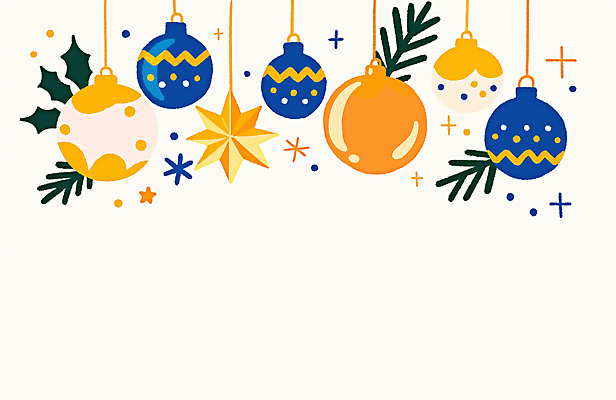자연요소 식물 계절 기념일 감정 컬러 크리스마스장식 채소 감각 파일형식 크리스마스 장식 공 별 나무 가지 파란색 주황색 노란색 편안함 겨울 축제 즐거움 디자인 백그라운드 국내일러스트 JPG 일러스트 오너먼트