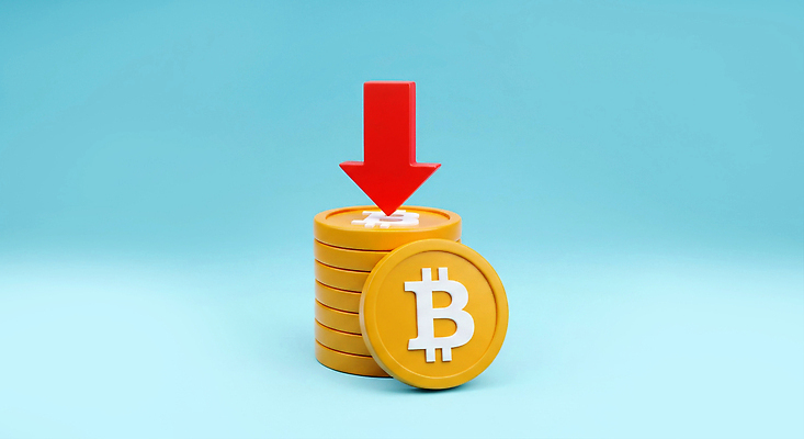 컨셉 돈 비즈니스 모션 금융 경제 3D 파일형식 4차산업 가상화폐 스테이블코인 투자 동전 하락 화살표 상징 시장 통화 기술 블록체인 재산 편집3D 편집이미지 JPG 디지털