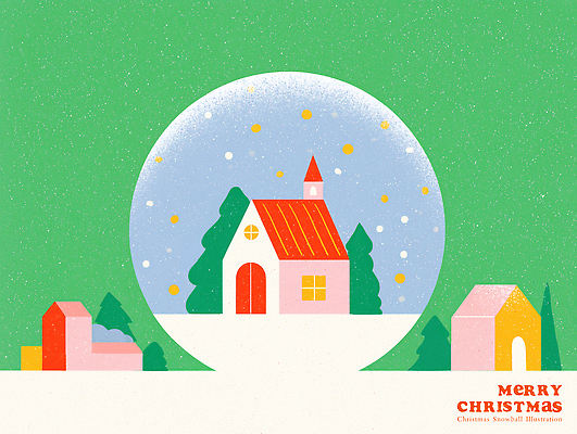 식물 계절 기념일 감정 컨셉 건물 장식 공휴일 생태계 파일형식 크리스마스 주택 마을 겨울 나무 풍경 컬러 순수 기쁨 연휴 장면 자연 즐거움 축제 사랑 PSD 국내일러스트 일러스트 스노글로브