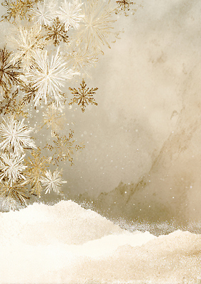 편집이미지 계절 기념일 컬러 눈_날씨 생태계 문학 파일형식 겨울 눈송이 자연 풍경 뷰티풀 조화 차가움 소설_책 백그라운드 크리스마스 수채화 예술 금색 흰색 JPG 이미지편집