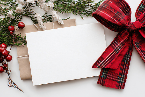 기념일 꽃 가구 컨셉 크리스마스 카드_감사 CG 파일형식 선물 포장 리본 장식 화환 탁자 스타일 차분 연말 축제 디자인 분위기 편집실사 편집이미지 JPG 크리스마스카드 카드