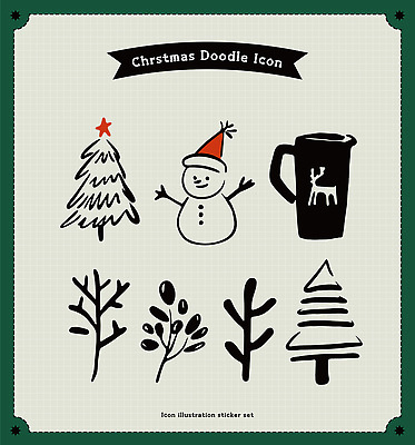 나무 캐릭터 감정 음료 컬러 스티커 크리스마스 겨울 일러스트 눈사람 따뜻함 장식 축제 낙서 드로잉 국내일러스트 AI파일 식물 계절 기념일 미술 파일형식 벡터