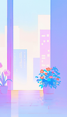 JPG 식물 꽃 화분 일러스트 자연 아침 휴식 조명 실내 따뜻함 풍경 인테리어 햇빛 공간 카페 방 도시 창가 모던 뷰티풀 색감 국내일러스트 AI일러스트 AI콘텐츠 주간 디자인 컨셉 창문 내부 태양 상점 생태계 파일형식