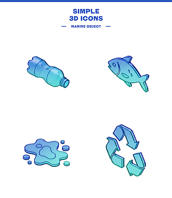 PSD 편집이미지 디자인 바다 어류 3D 환경 재활용 오염 플라스틱 청소 심볼 오브젝트 페트병 편집3D 재질 수중동물 디지털합성 친환경 병_담는 파일형식