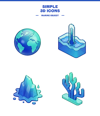 PSD 편집이미지 디자인 지구 바다 자연 그래픽 환경 수중동물 산호초 온도계 수조 얼음산 편집3D 동물 3D 수중식물 생태계 파일형식