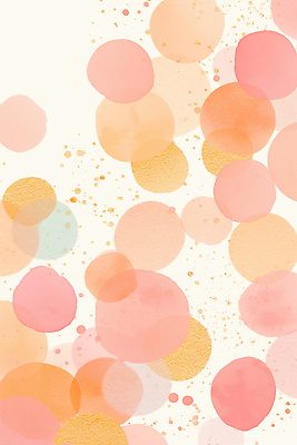 도형 컬러 무늬 감각 파일형식 수채화 백그라운드 디자인 원형 패턴 따뜻함 분홍색 주황색 조화 생동감 부드러움 그림 추상 예술 JPG 국내일러스트 일러스트