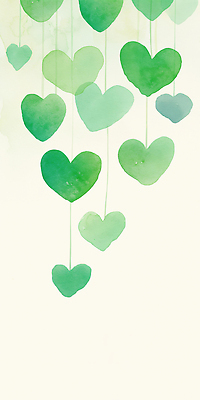 모양 감정 컬러 무늬 모션 생태계 파일형식 하트 초록색 수채화 백그라운드 매달리기 사랑 따뜻함 장면 예술 디자인 뷰티풀 크기 깊이 자연 패턴 JPG 국내일러스트 일러스트