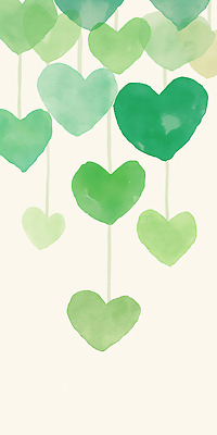 모양 컬러 컨셉 모션 미술도구 감각 파일형식 초록색 하트 물감 그림 장식 매달리기 부드러움 따뜻함 편안함 예술 창의성 디자인 모던 감성 백그라운드 조화 뷰티풀 JPG 국내일러스트 일러스트