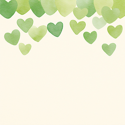 모양 디자인 감정 컬러 컨셉 무늬 감각 파일형식 하트 백그라운드 초록색 사랑 패턴 수채화 부드러움 장식 예술 창의성 인테리어 포스터 축제 심플 화사함 JPG 국내일러스트 일러스트